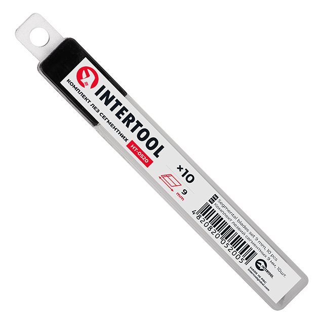Комплект лезвий сегментных 9 мм, 10шт INTERTOOL HT-0520