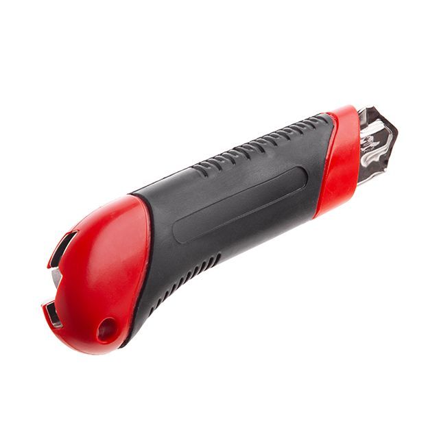 Нож сегментный 25 мм, металлическая направляющая, обрезиненная рукоятка INTERTOOL HT-0526