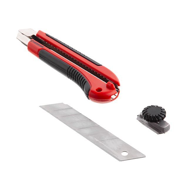 Нож сегментный 25 мм, металлическая направляющая, обрезиненная рукоятка INTERTOOL HT-0526