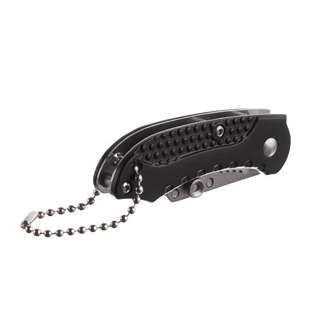 Нож складной мини трапецевидный 9 мм, SK5, алюминиевая рукоятка INTERTOOL HT-0532