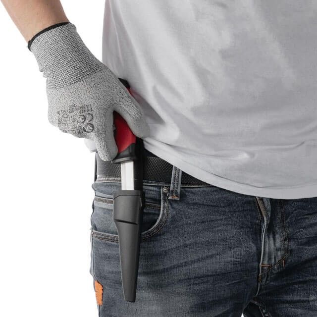 Нож 100 мм, с чехлом, STORM INTERTOOL HT-0536