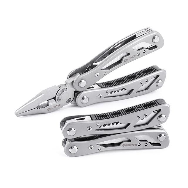 Мультиинструмент 165мм, 12 в 1 с чехлом INTERTOOL HT-0540