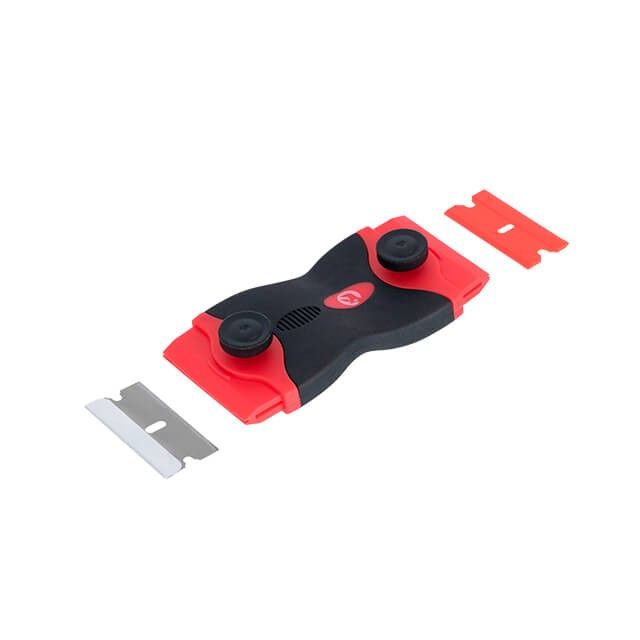 Нож-скребок с комплектом лезвий для чистки стекла и работы с самоклеющимися пленками INTERTOOL HT-0559