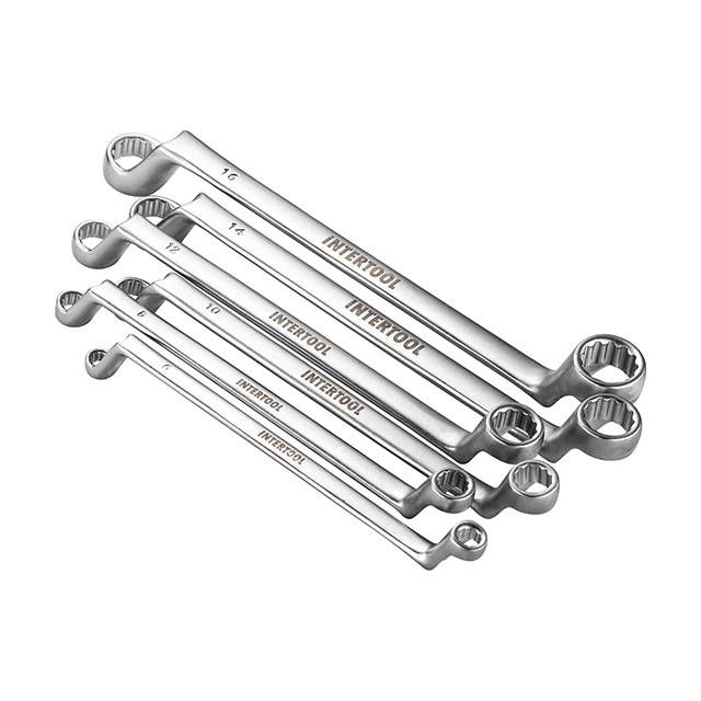Набор накидных ключей 6 од., 6-17 мм, Cr-V INTERTOOL HT-1101