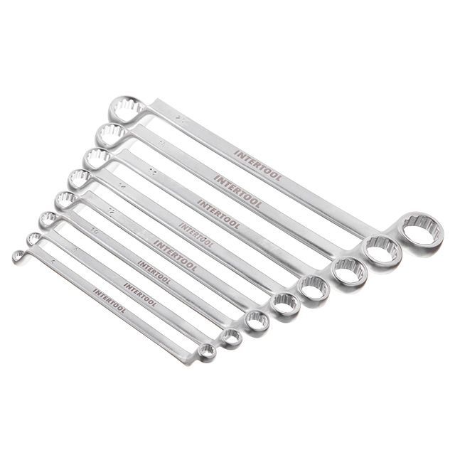 Набор ключей накидных 8 ед., 6-22 мм, Cr-V INTERTOOL HT-1102