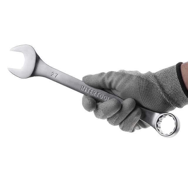 Ключ комбинированный 27 мм, Cr-V INTERTOOL HT-1227