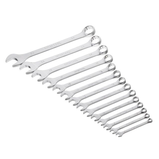Набор ключей комбинированных 14 ед., 6-24 мм, Cr-V INTERTOOL HT-1252