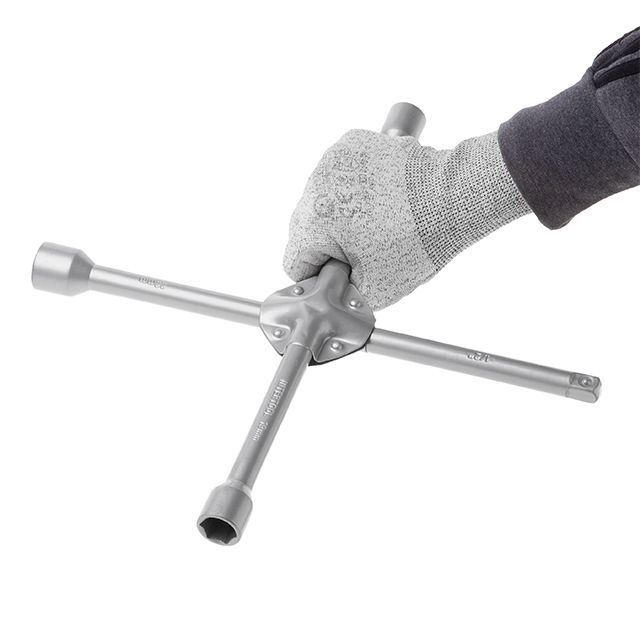 Ключ баллонный крестовой укрепленный 14"x355 мм, 16 мм, 17, 19, 22, 1/2" INTERTOOL HT-1602