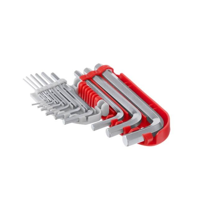 Набор Г-образных шестигранных ключей 9 ед., 1,5-10 мм, S2, PROF INTERTOOL HT-1801