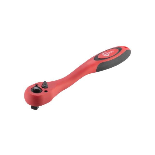 Рукоятка с храповым механизмом изогнутая 3/8", 72 зуба, Cr-V, PROF INTERTOOL HT-2108