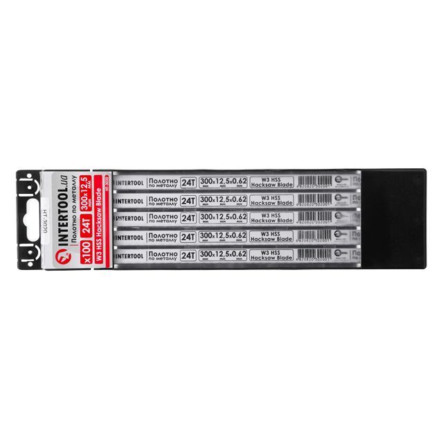 Полотно ножовочное по металлу, 300×12,5×0,62, 24T, W3, HSS INTERTOOL HT-3020