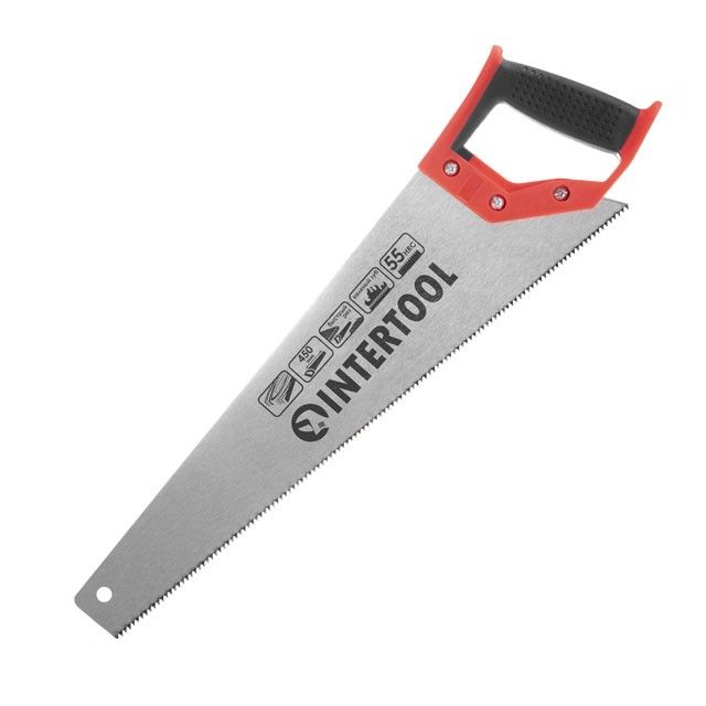 Ножовка по дереву 450 мм с каленым зубом INTERTOOL HT-3102