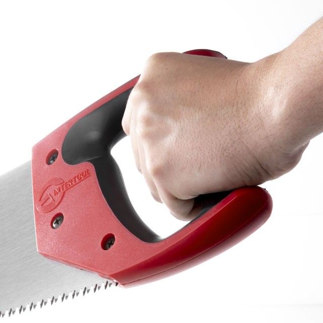 Ножовка по дереву 500 мм, с каленым зубом, тройная заточка INTERTOOL HT-3106