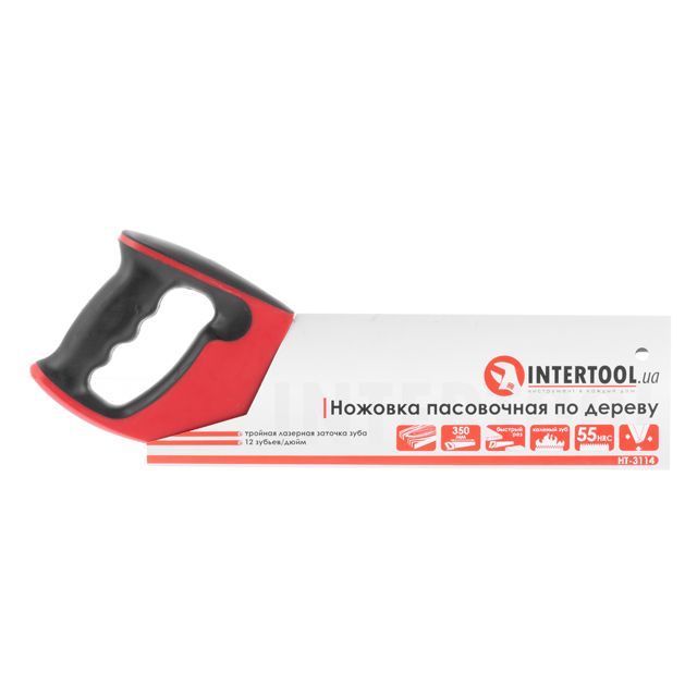 Ножовка пасовочная по дереву, 350 мм INTERTOOL HT-3114