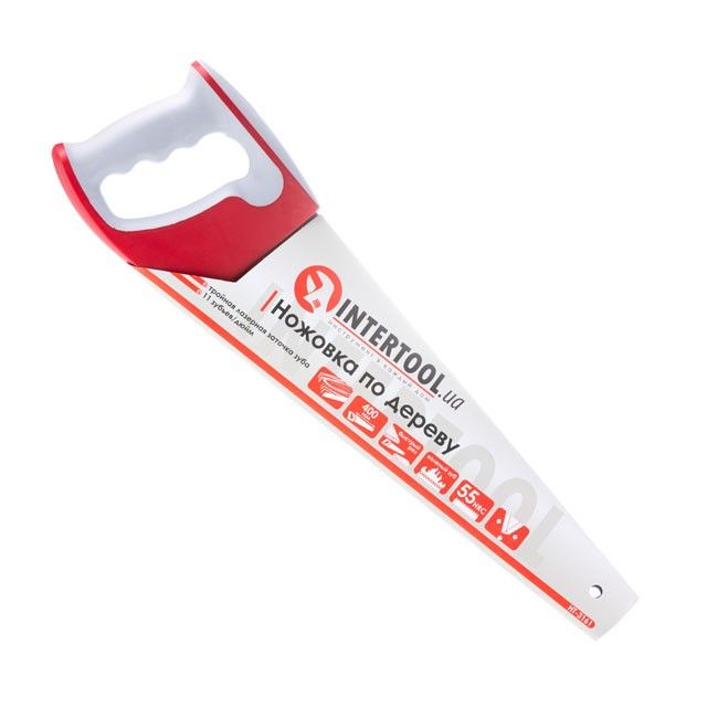 Ножовка по дереву 400 мм, с каленым зубом,тройная заточка INTERTOOL HT-3161