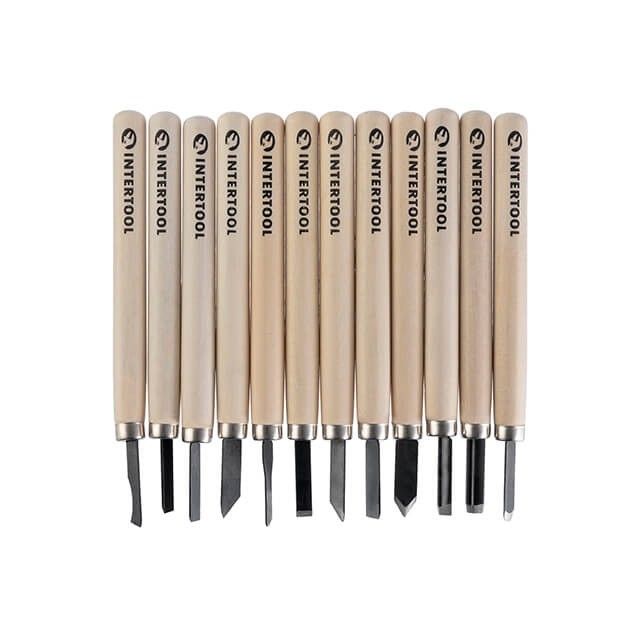 Набор резцов по дереву 12 ед. INTERTOOL HT-3504