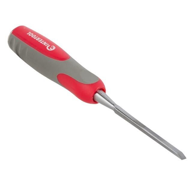 Стамеска 6 мм, Cr-V, двухкомпонентная рукоятка INTERTOOL HT-3506