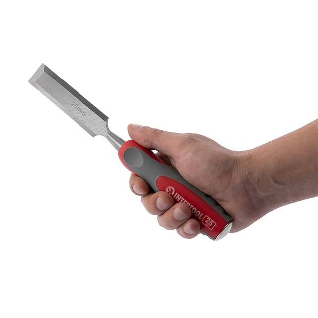 Стамеска 25мм, Cr-V, двухкомпонентная рукоятка INTERTOOL HT-3525