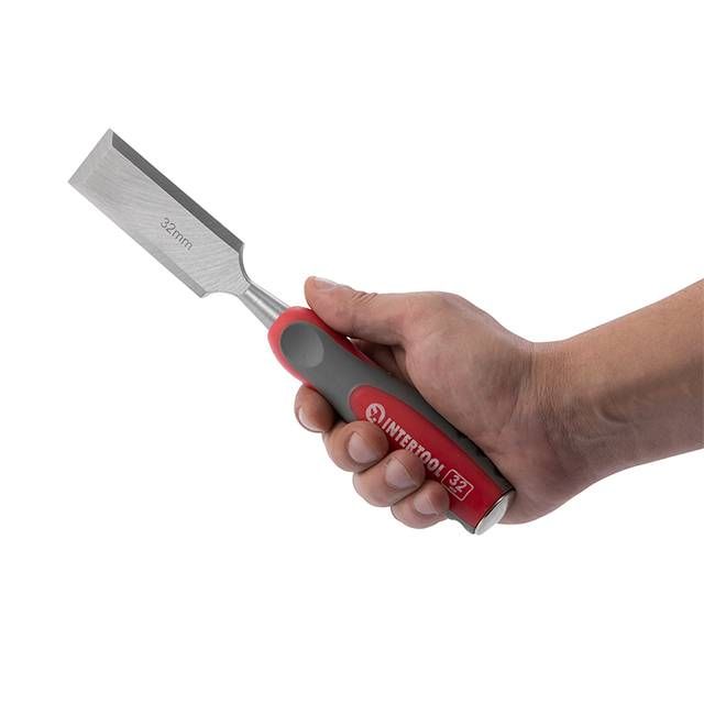 Стамеска 32 мм, Cr-V, двухкомпонентная рукоятка INTERTOOL HT-3532