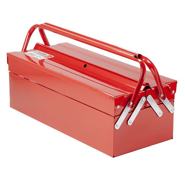 Ящик для инструментов металлический 450 мм, 3 секции INTERTOOL HT-5043