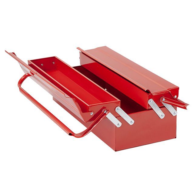 Ящик для инструментов металлический 450 мм, 3 секции INTERTOOL HT-5043