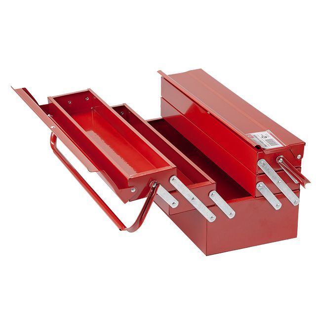 Ящик для инструментов металлический 450 мм, 5 секций INTERTOOL HT-5045