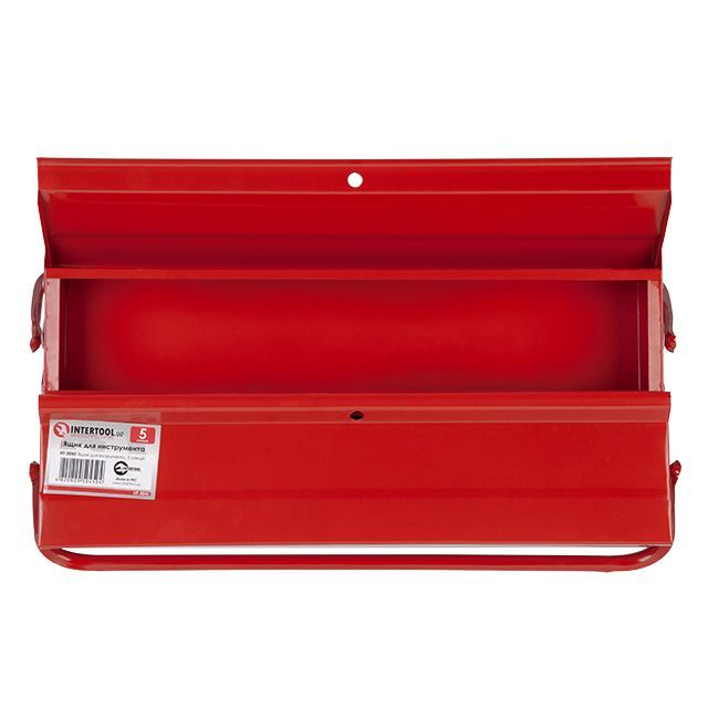 Ящик для инструментов металлический 450 мм, 5 секций INTERTOOL HT-5045