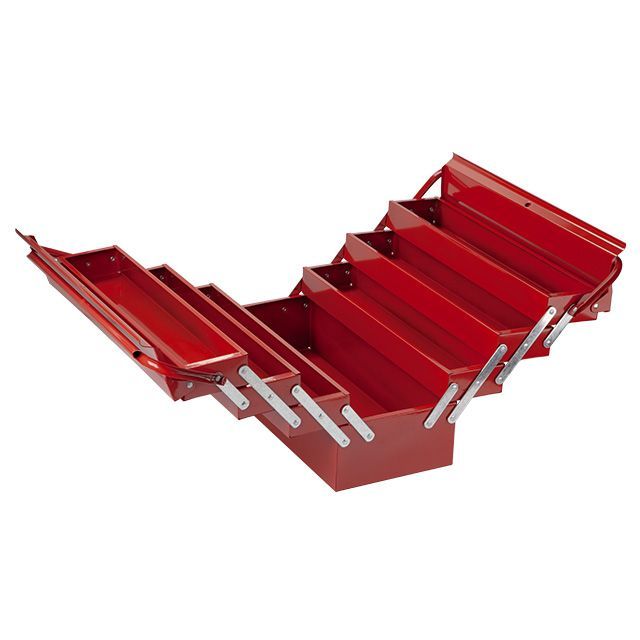 Ящик для инструментов металлический 450 мм, 7 секций INTERTOOL HT-5047