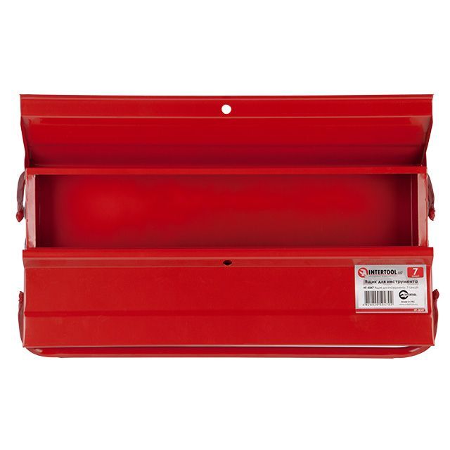 Ящик для инструментов металлический 450 мм, 7 секций INTERTOOL HT-5047