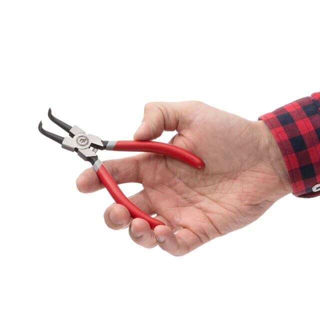 Щипцы для снятия и установки стопорных колец 150 мм, изогнутые на сжим INTERTOOL HT-7006