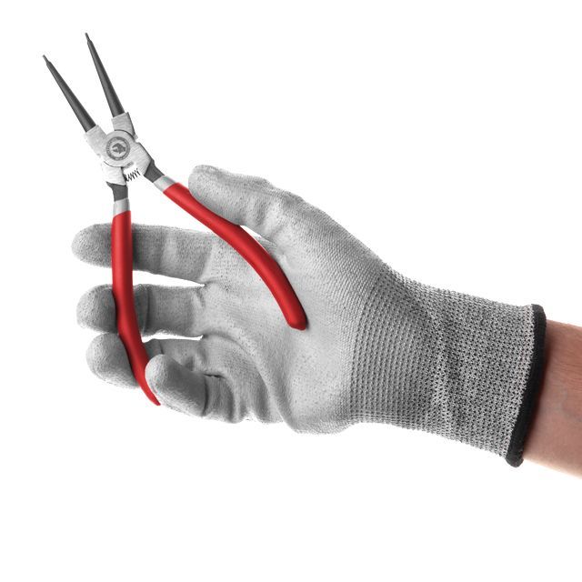 Щипцы для снятия стопорных колец 180 мм, прямые на сжим INTERTOOL HT-7011