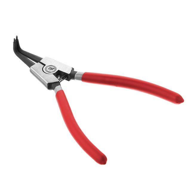 Щипцы для снятия стопорных колец 180 мм, изогнутые на разжим INTERTOOL HT-7014