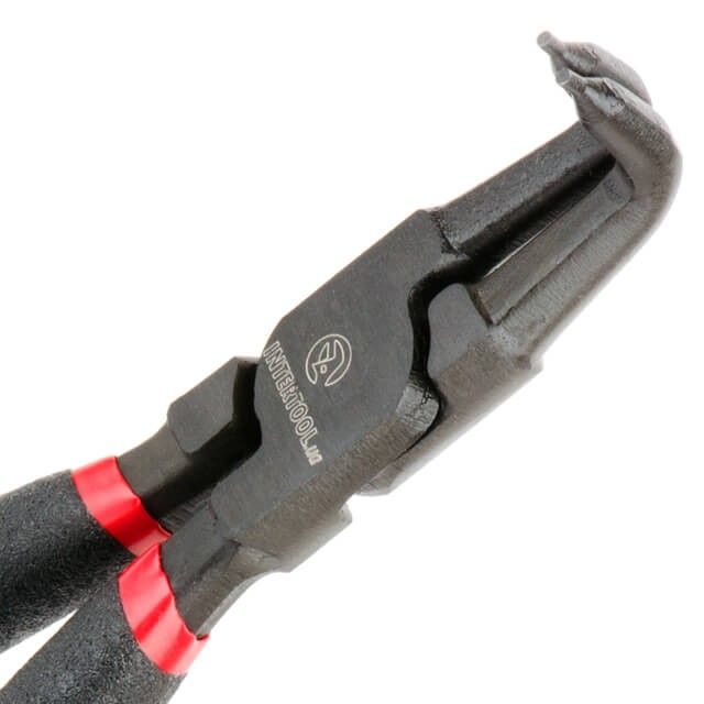 Набор щипцов для снятия и установки стопорных колец 180 мм, 40 CrV, фосфатированные, 4 ед. INTERTOOL HT-7015