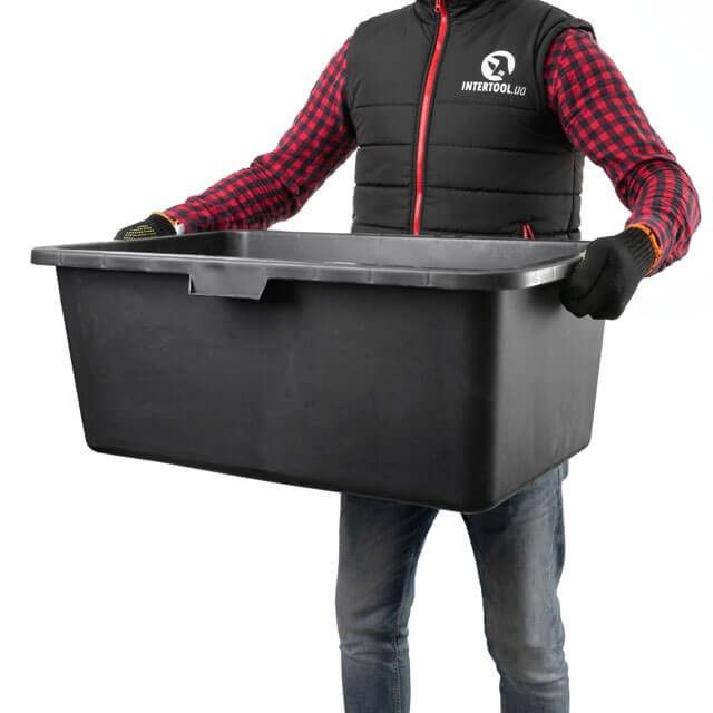 Таз строительный прямоугольный, 90 л INTERTOOL KT-0090