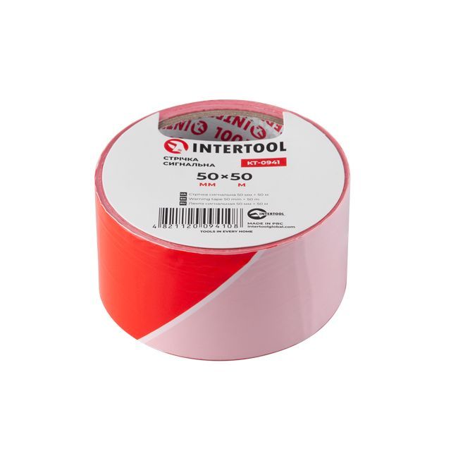 Лента сигнальная 50 м, 50 мм INTERTOOL KT-0941