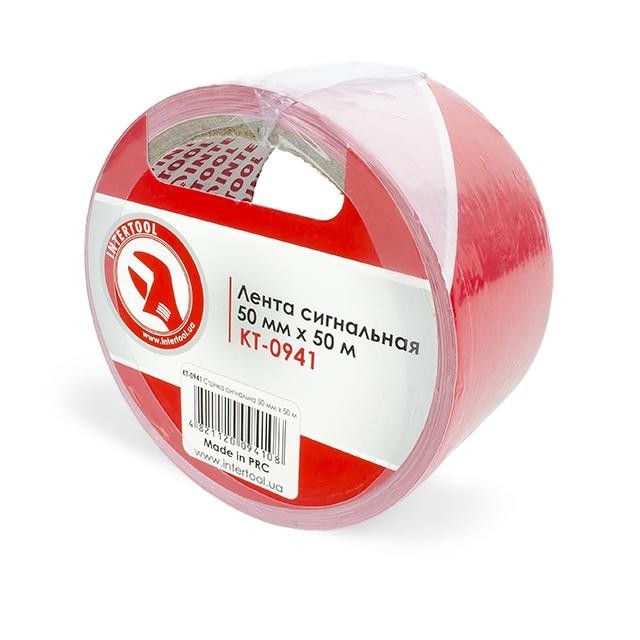 Лента сигнальная 50 м, 50 мм INTERTOOL KT-0941