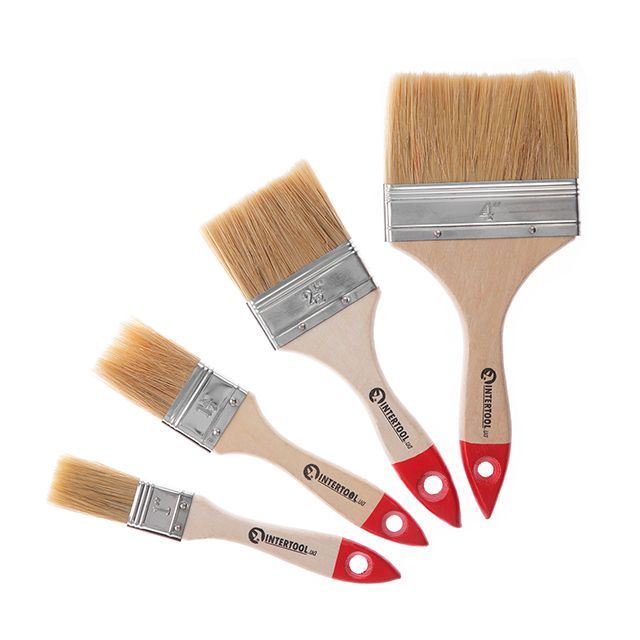 Набор кистей флейцевых 25, 36, 63, 102 мм, 4 ед. INTERTOOL KT-1004