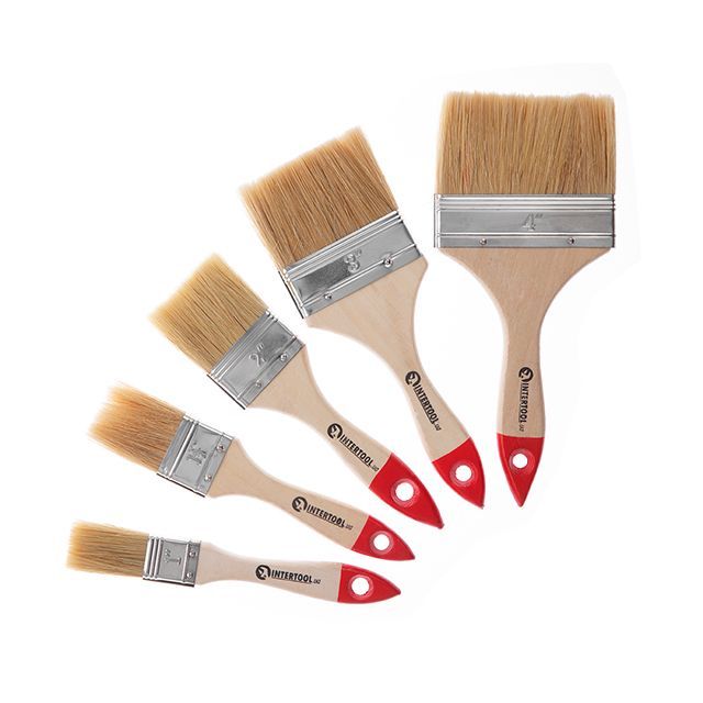 Набор кистей флейцевых 25, 38, 50, 76, 102 мм, 5 ед. INTERTOOL KT-1005