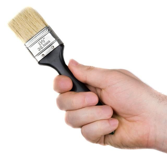 Кисть флейцевая 38*10,5*38 мм, пластиковая ручка INTERTOOL KT-1336