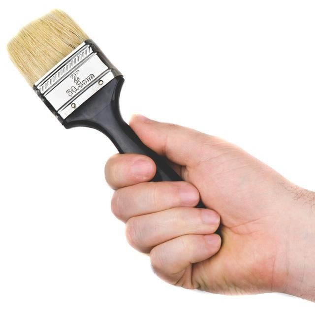 Кисть флейцевая 50*12*38 мм, пластиковая ручка INTERTOOL KT-1350