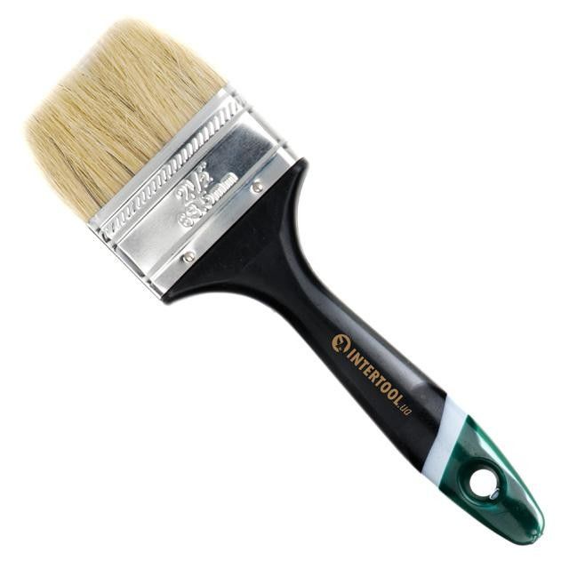 Кисть флейцевая 63*12*38 мм, пластиковая ручка INTERTOOL KT-1363