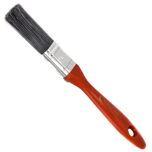 Кисть флейцевая "Лакра", 25*13*54 мм, пластиковая ручка INTERTOOL KT-1425