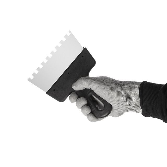 Шпатель из нержавеющей стали 150 мм, зубья 8*8 мм INTERTOOL KT-2158