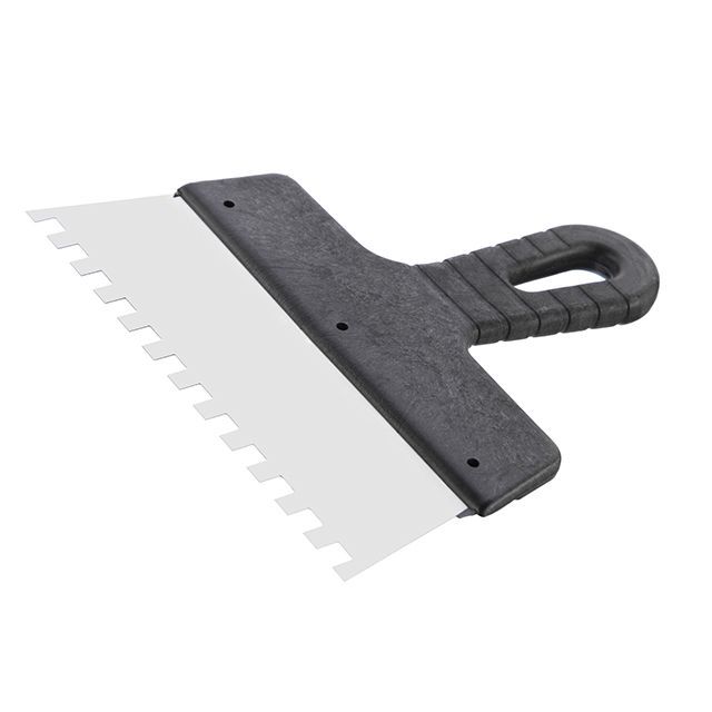 Шпатель из нержавеющей стали 200 мм, зубья 8*8 мм INTERTOOL KT-2208