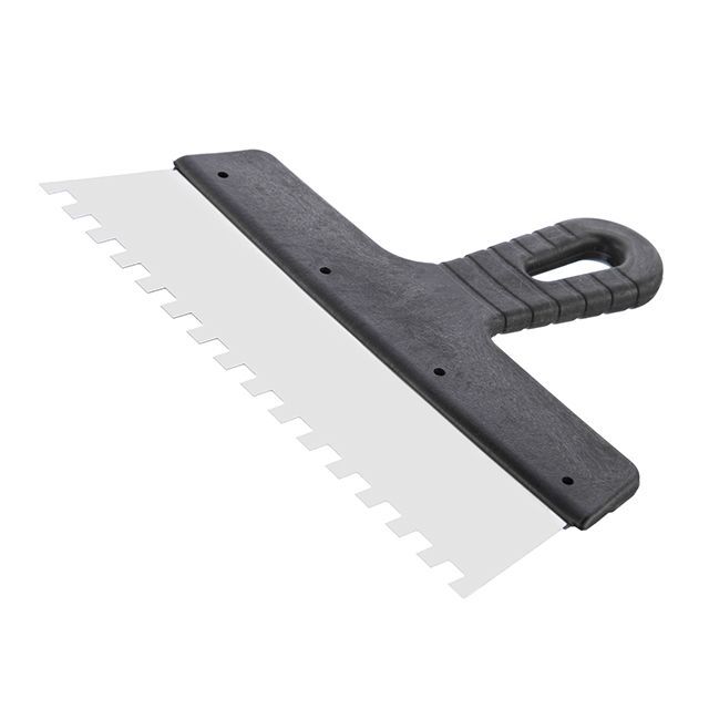 Шпатель из нержавеющей стали 250 мм, зубья 8*8 мм INTERTOOL KT-2258