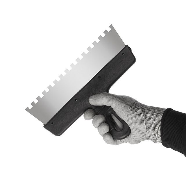 Шпатель из нержавеющей стали 250 мм, зубья 8*8 мм INTERTOOL KT-2258