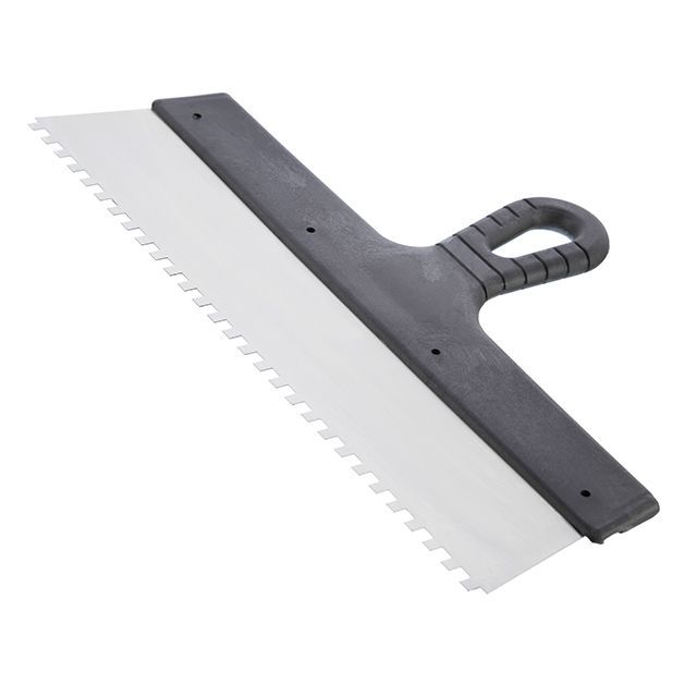 Шпатель из нержавеющей стали 350 мм, зубья 6*6 мм INTERTOOL KT-2356