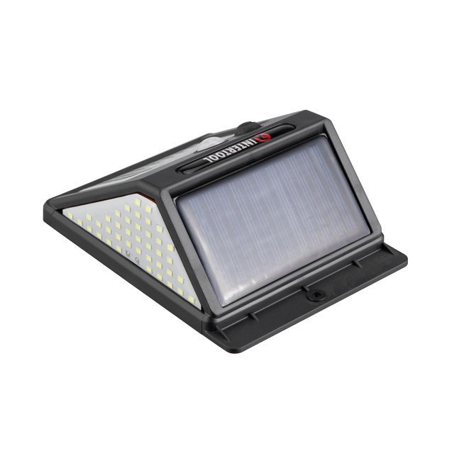 Светильник аккумуляторный настенный 144SMD, уличный, солнечная панель, датчик движения INTERTOOL LB-0114