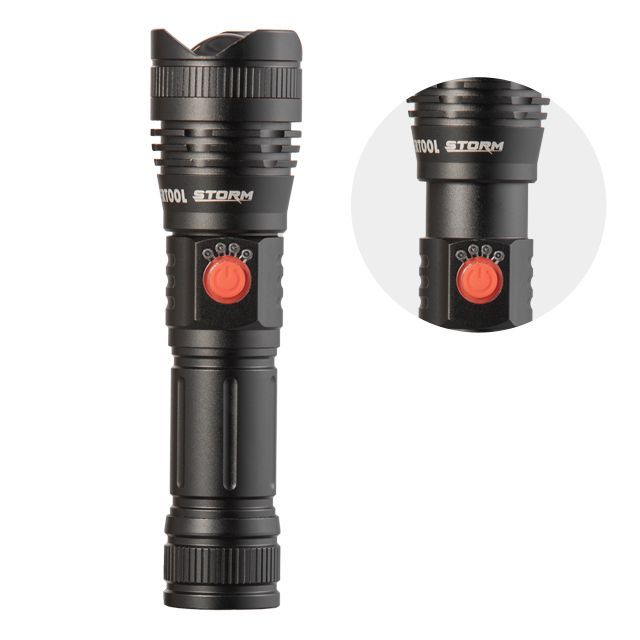 Фонарь ручной 1200 Лм, 3 режима, Alu, STORM INTERTOOL LB-0130