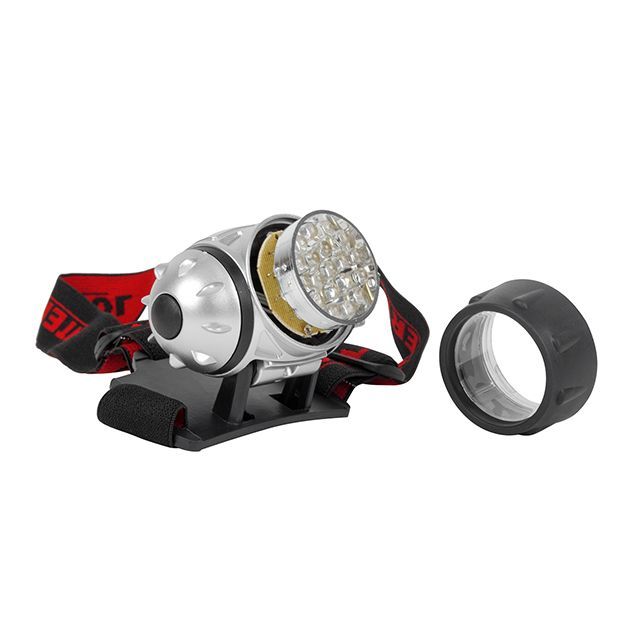 Фонарь налобный светодиодный, четыре режима работы, 19 LED, батарейки 3 ААА INTERTOOL LB-0301